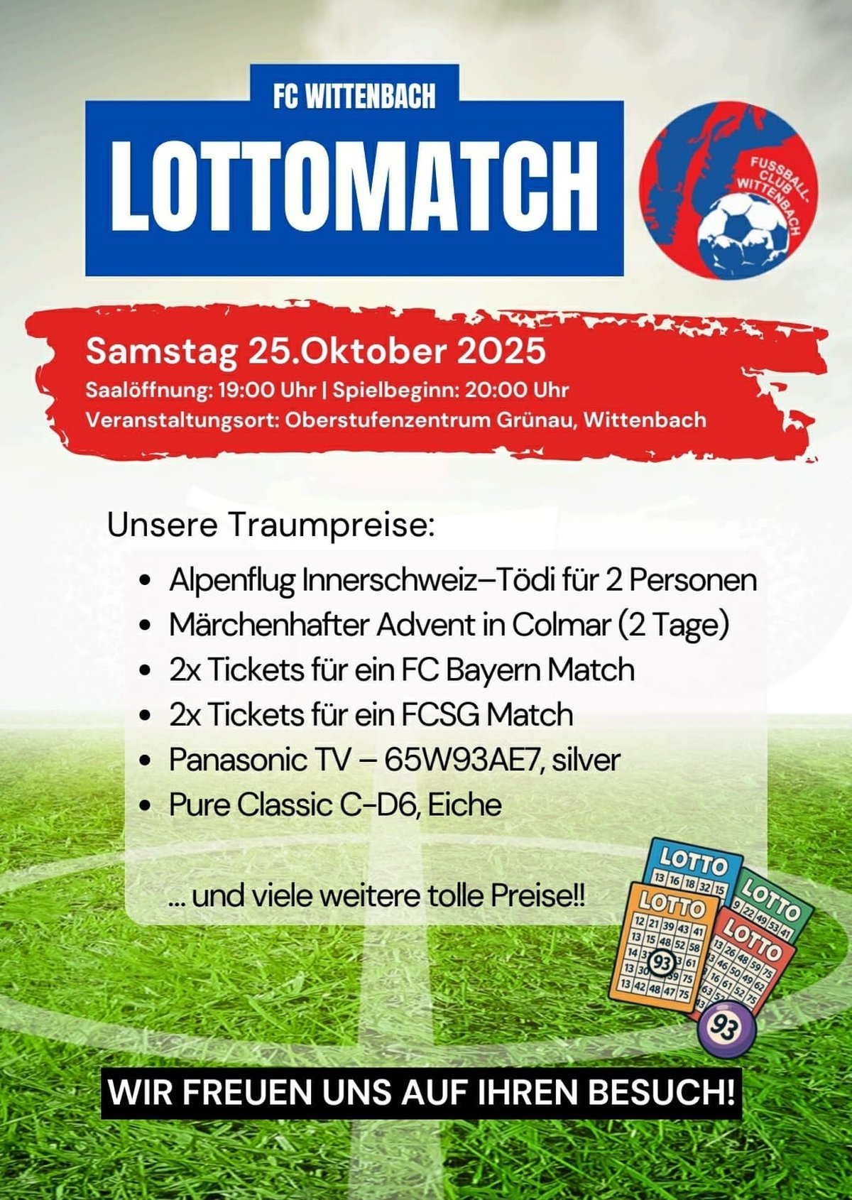 Lottomatch des FC Wittenbach am 25. Oktober