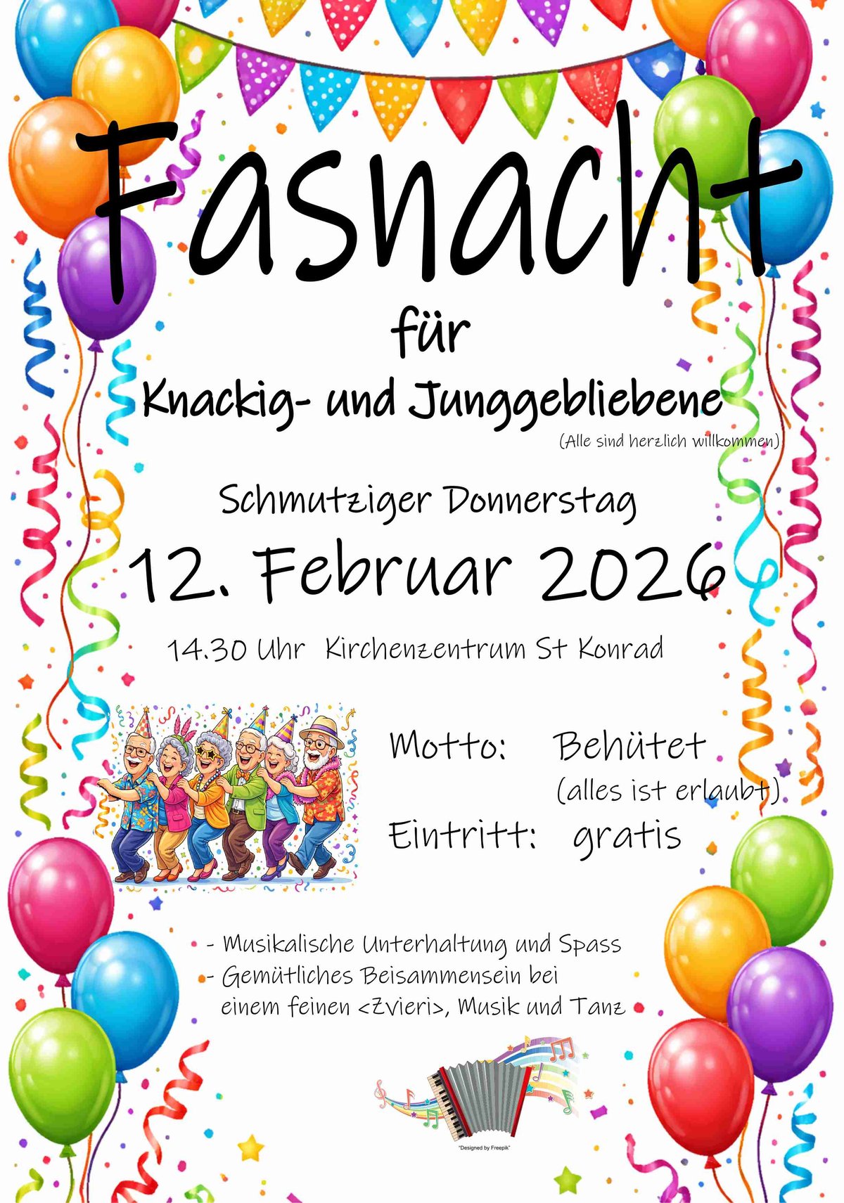 Fasnacht für Knackig- und Junggebliebene
