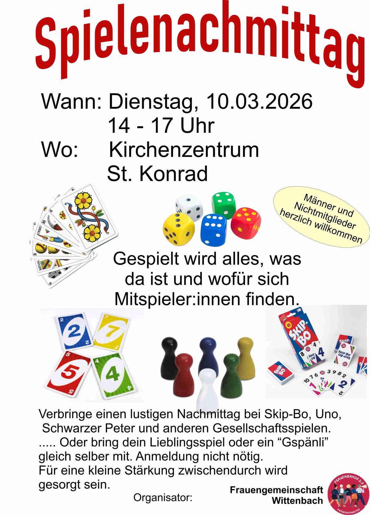 Spielenachmittag: Karten, Würfel, Spass!