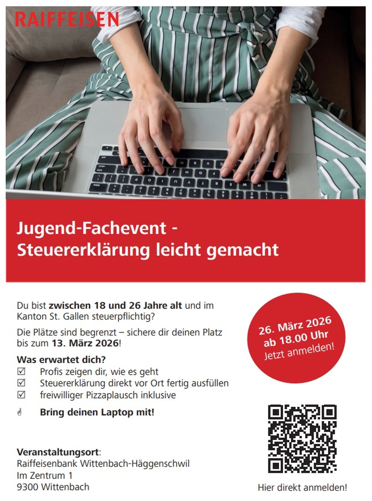 Raiffeisen hilft jungen Erwachsenen: Steuererklärung leicht gemacht