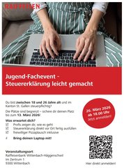 Raiffeisen hilft jungen Erwachsenen: Steuererklärung leicht gemacht
