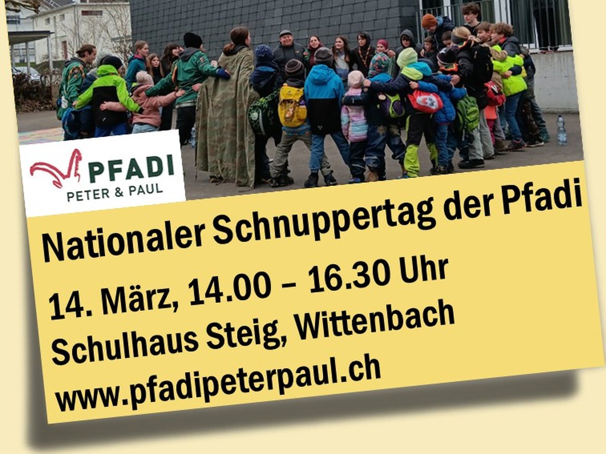 Abenteuerlust gesucht: Pfadi-Schnuppertag in Wittenbach