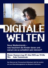 Digitale Welten: Elternrat Wittenbach lädt zum Vortrag ein