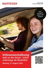 Sicher zum Führerausweis: Raiffeisen lädt Neulenker ein