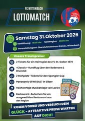 Lottomatch des FC Wittenbach: Vom Fussballticket bis zum Rundflug