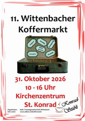 11. Wittenbacher Koffermarkt: Handgemachtes im Kirchenzentrum