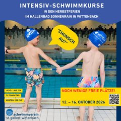 Intensiv-Schwimmkurse in den Herbstferien in St. Gallen