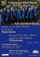 30 Jahre Gospelchor Wittenbach: Festliches Adventskonzert