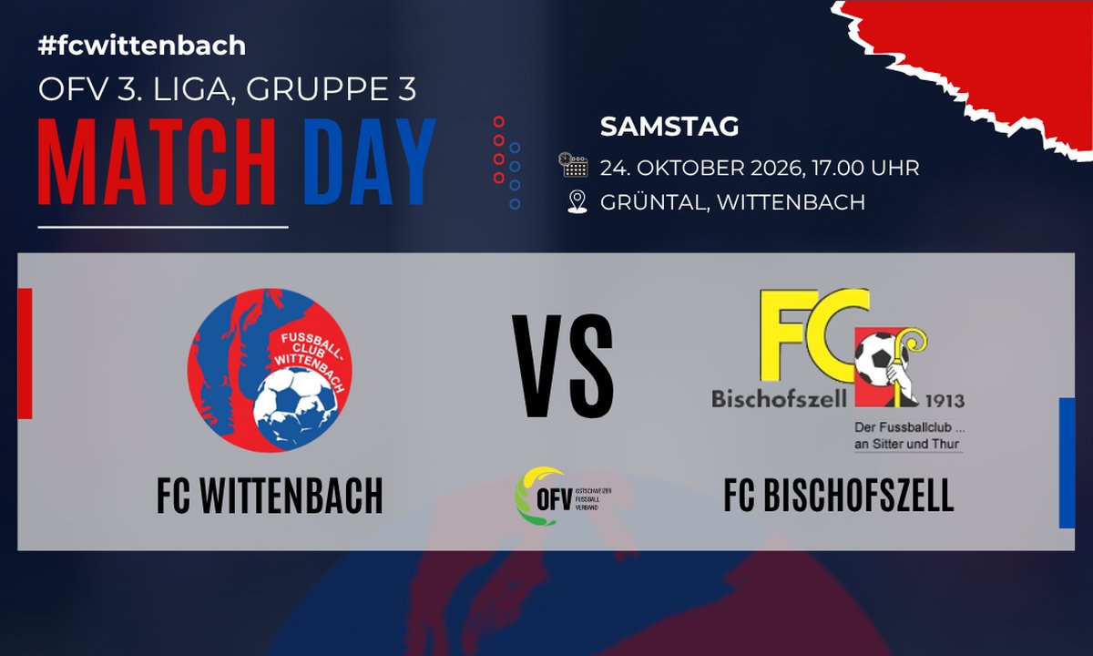 FC Wittenbach fordert formstarken FC Bischofszell im Grüntal