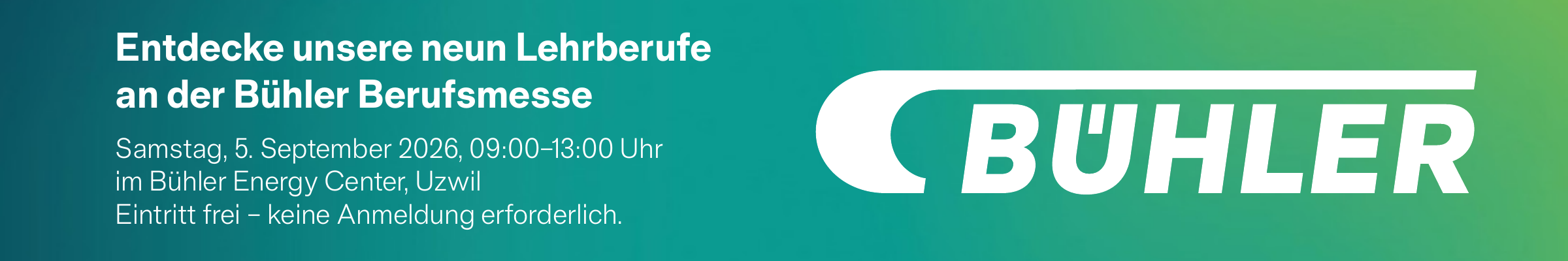 Bühler Berufsmesse am 5. September 2026