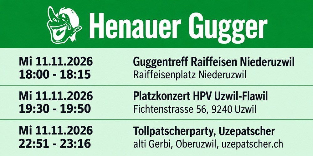 Save the date: GuggeFescht am 23.01.2027